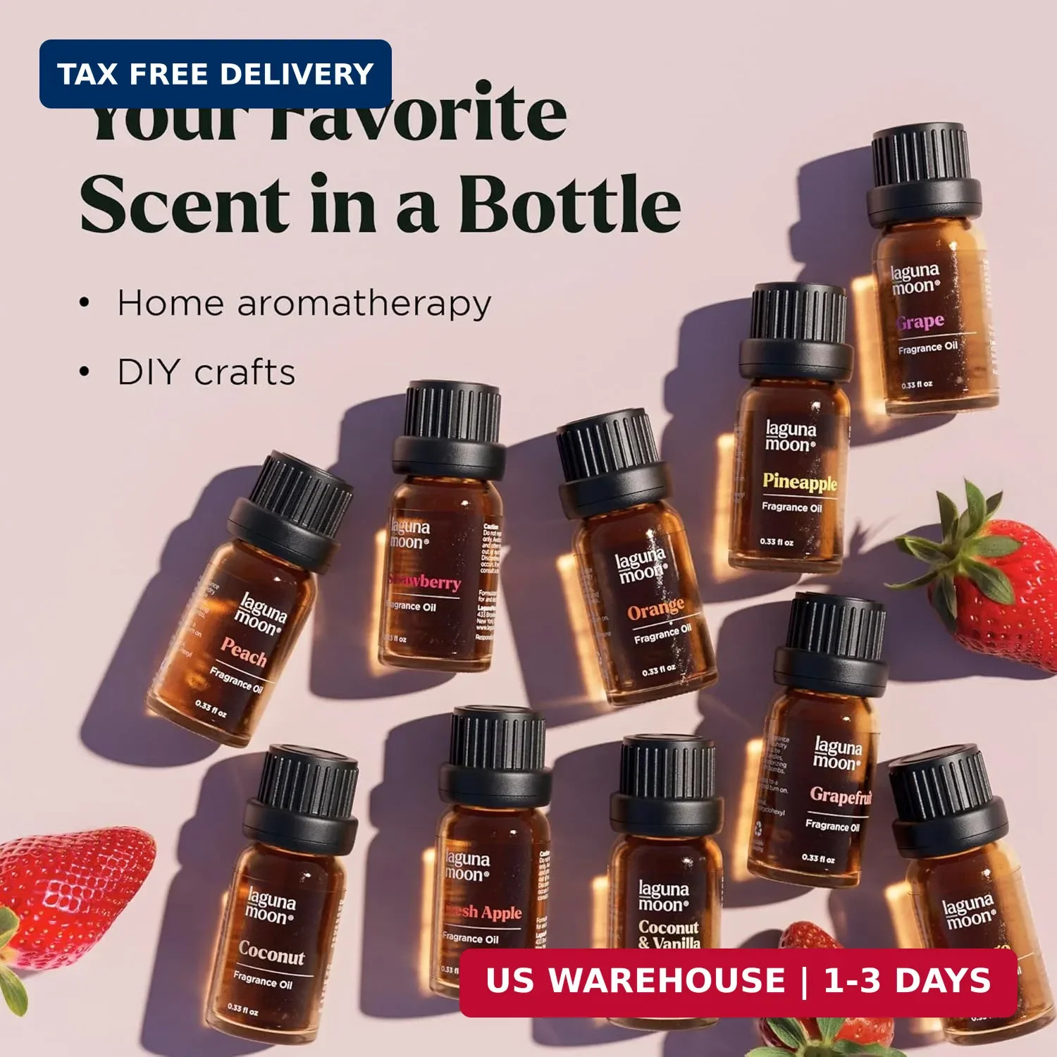 Fragrance Oil Set – Premium Grade 10 Pcs Scented Oils for Candle Making, Soap Sc