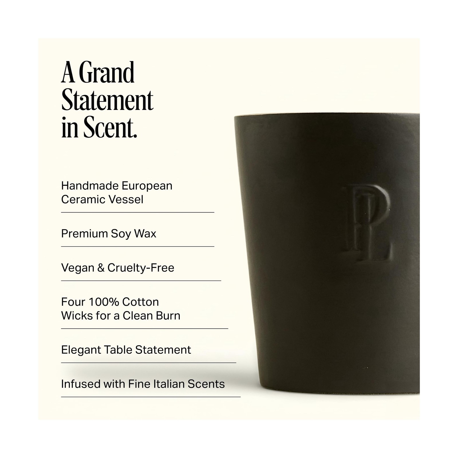Preston Lane Highrise Extra Large 72oz Scented Candle – 4-Wick Non-Toxic S
