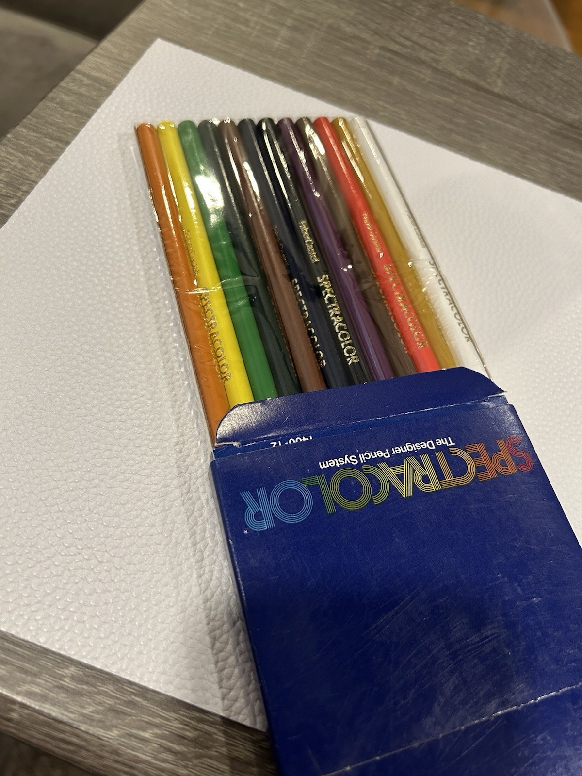 New Old Stock Faber-Castell SPECTRACOLOR 12-pc Color Pencil Set #1400-12 USA