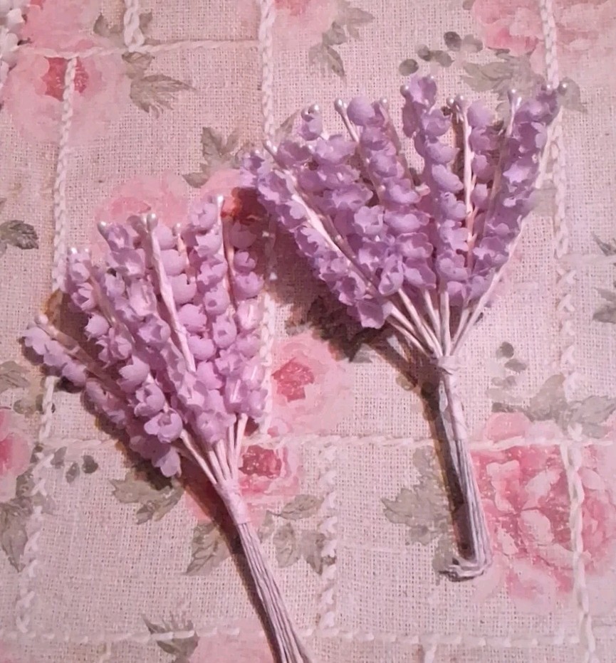 132 Vintage Silk Lily Of The Valley Millinery Flowers Stems Picks Crafts NOS