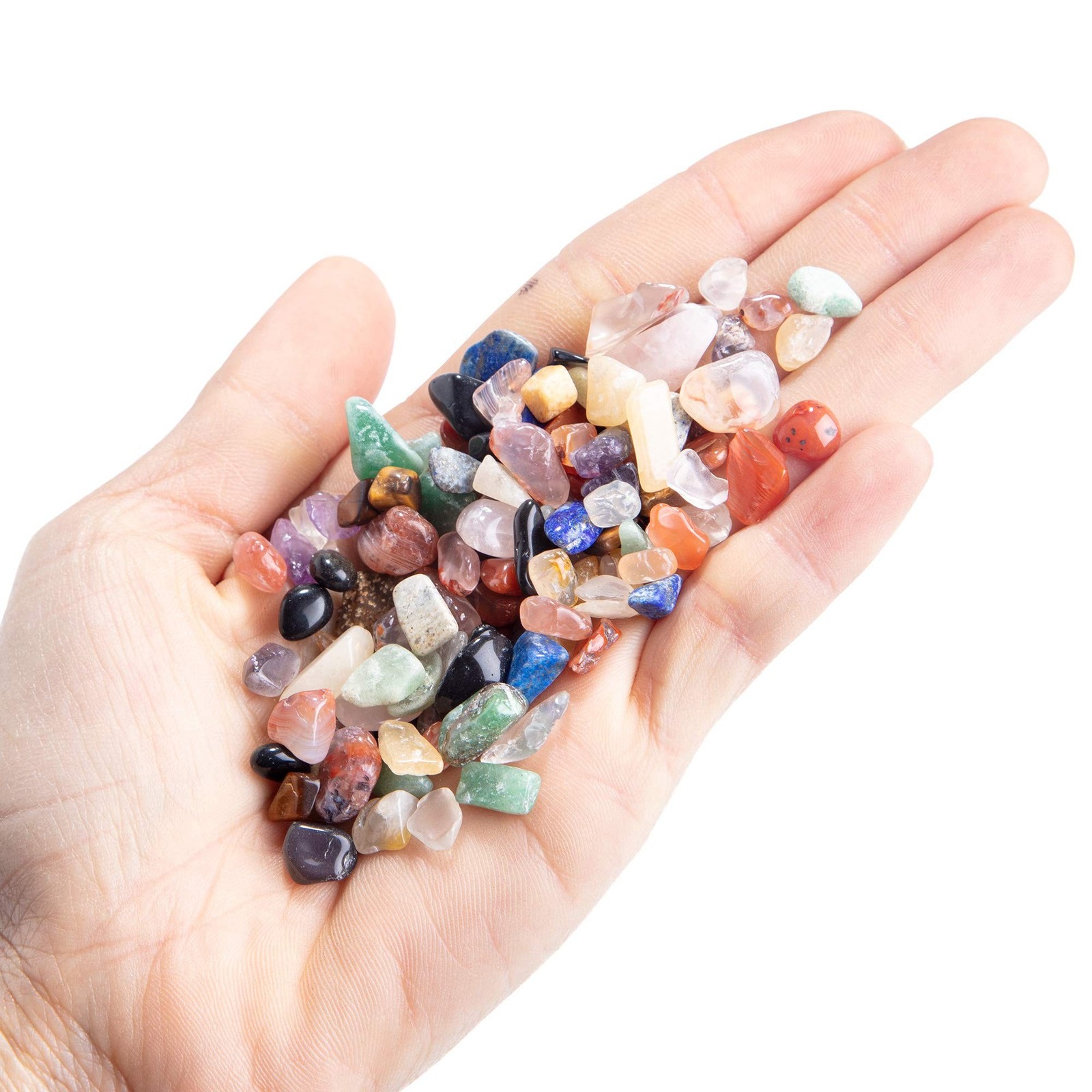Assorted Stone Tumbled Chips Stone Crushed Crystal Quartz Irregular Shaped St…