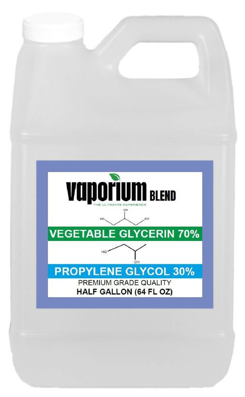 70/30 VG/PG, FOOD GRADE, KOSHER, 64 FL. OZ, HALF GALLON