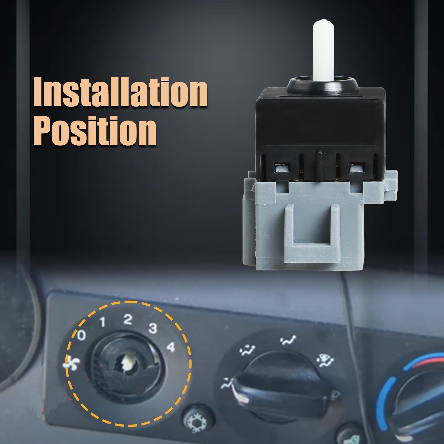 Heater A/C Air Blower Motor Control Switch for 2008-2015 Peterbilt 384 599-5000