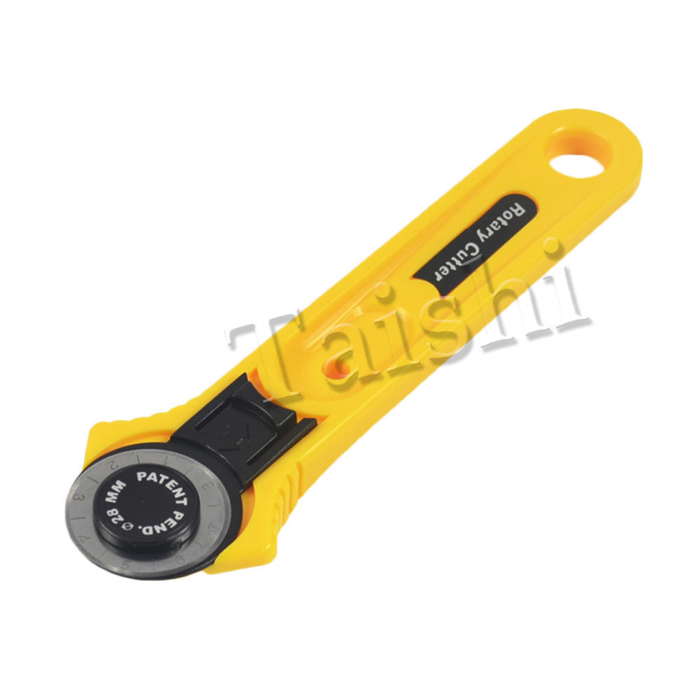 Yellow Rotary Cutter 28mm Cut Circular Blade Patchwork Fabric Leather Craft
