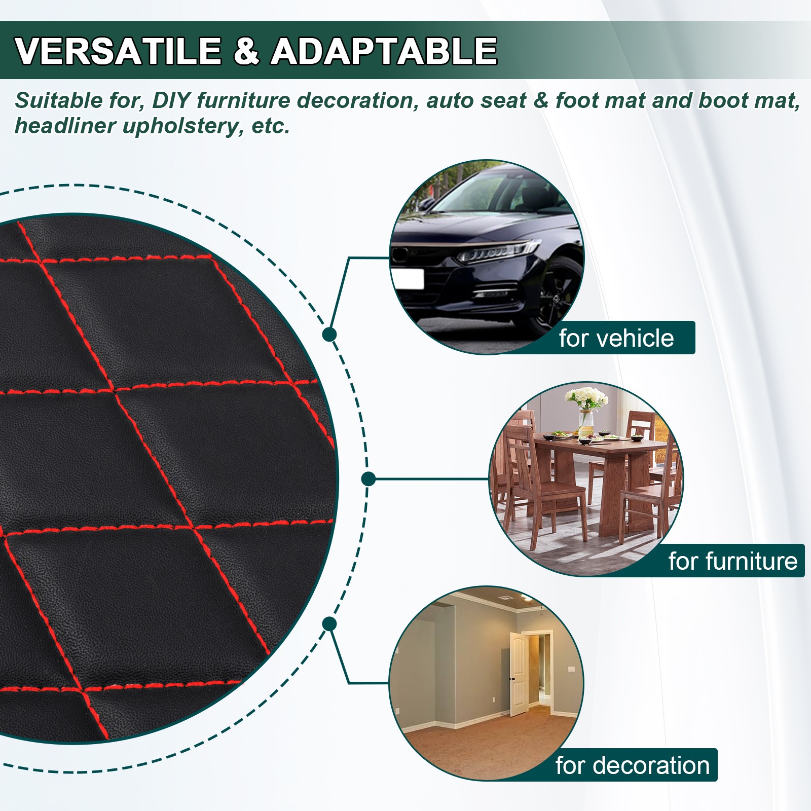 Quilted Vinyl Leatherette Fabric 6mm Foam Auto Upholstery Headliner Sold By Yard