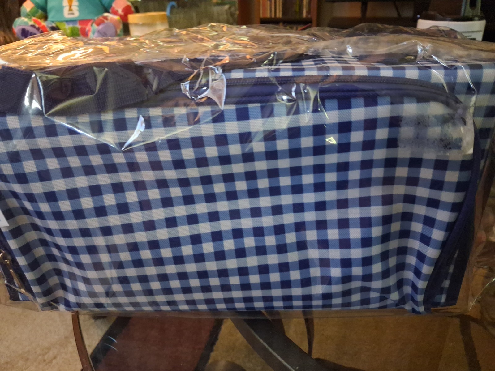 Diamond Press Mega Marker and Ink Kit with Gingham blue Storage Bag NWT