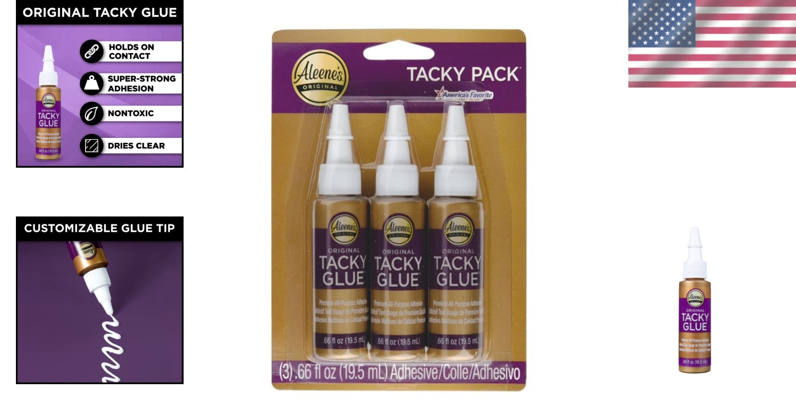 Aleene’s Tacky Glue 0.66 oz 3-Pack – Instant-Grabbing Craft Adhesive