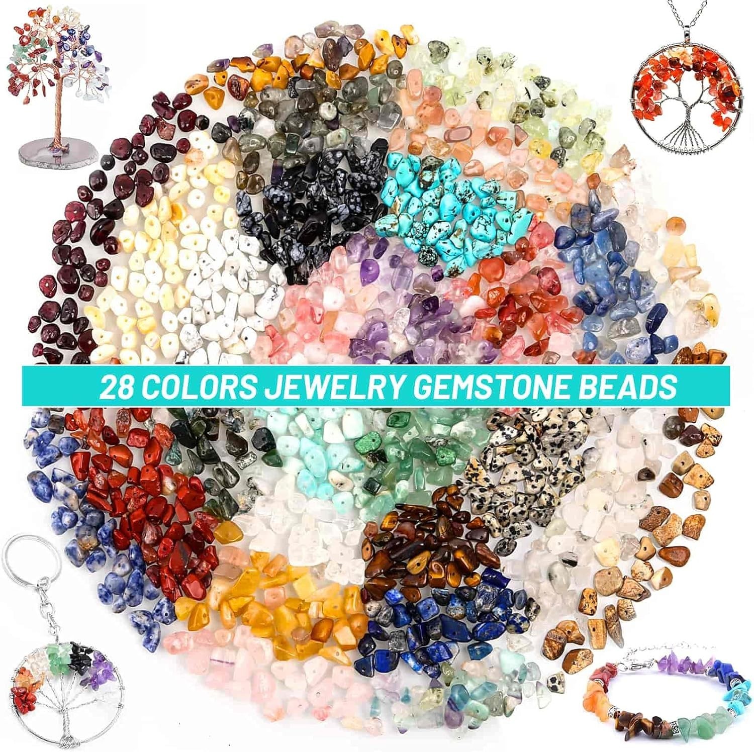 Ultimate 1660Pcs Crystal Bead Jewelry Kit with 28 Assorted Colors for Adults