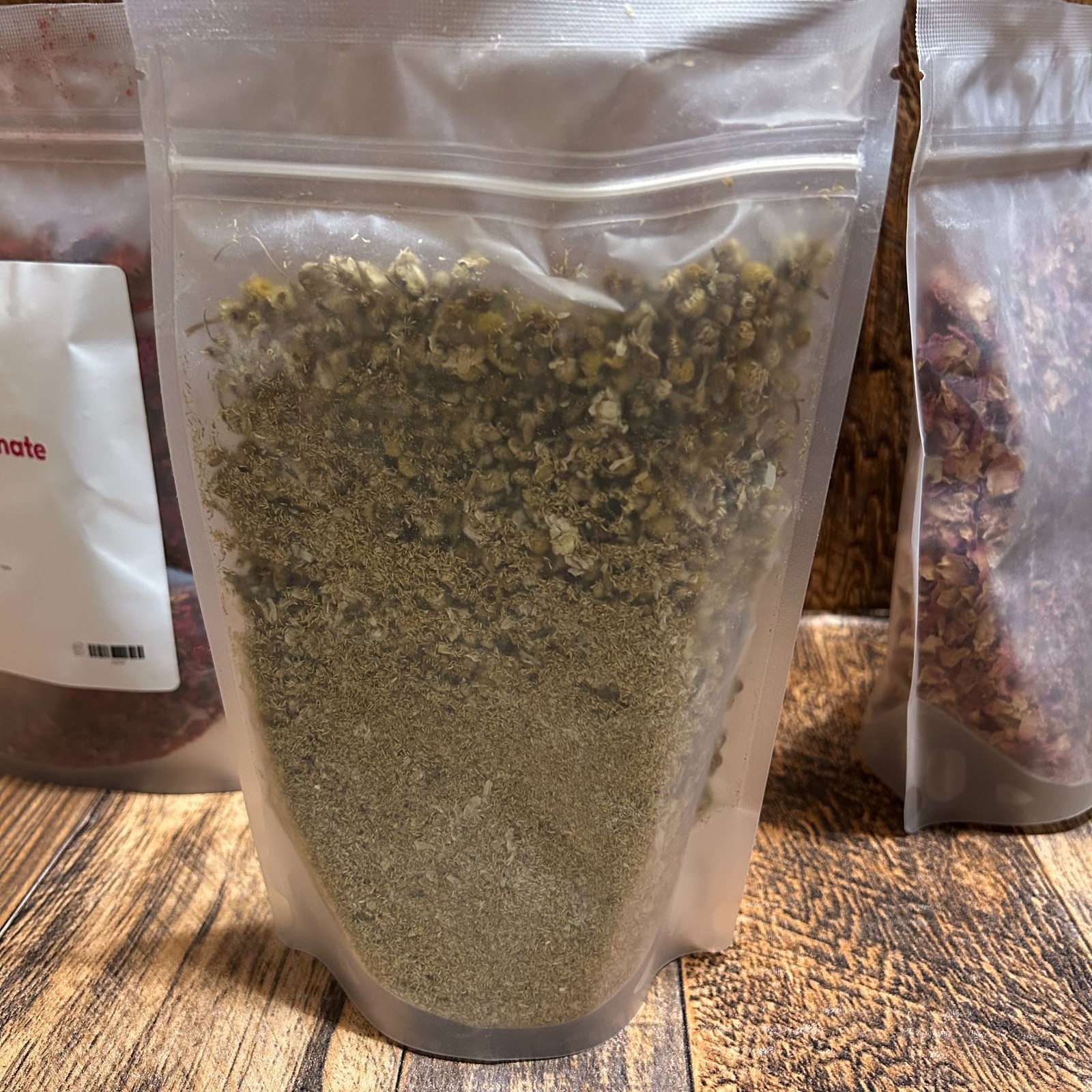 Makesy Dried Flowers Red Rose, Chamomile & Pomegranate For Candles & soaps