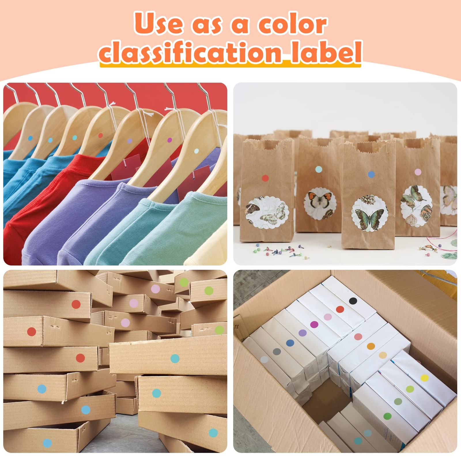 6720 Pcs Small Dot Stickers Round Color Coding Labels Circle Dot Stickers Label