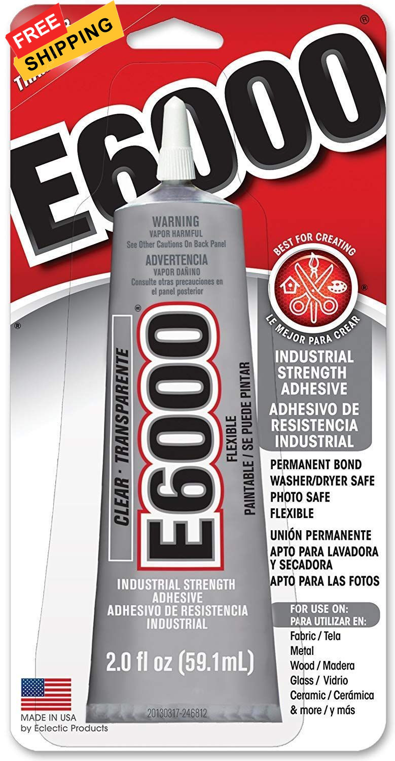 E6000 Eclectic Products 237032 6 Pack 2-Ounce Craft Adhesive 2 oz, Clear