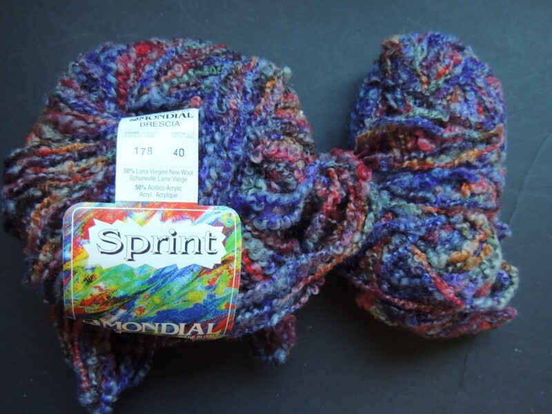 Mondial Sprint Yarn Wool Blend 50g 140m plus, 2.9 oz total Breskia # 178 Italy