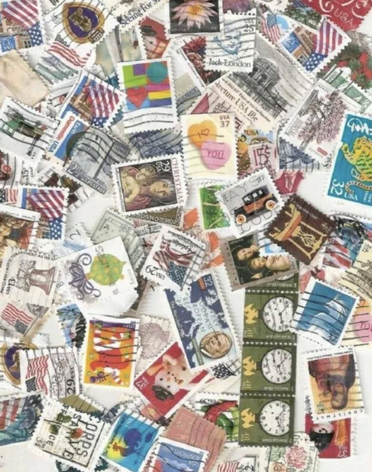 US Vintage Stamps – No Duplicates! Used, off paper. Wide variety