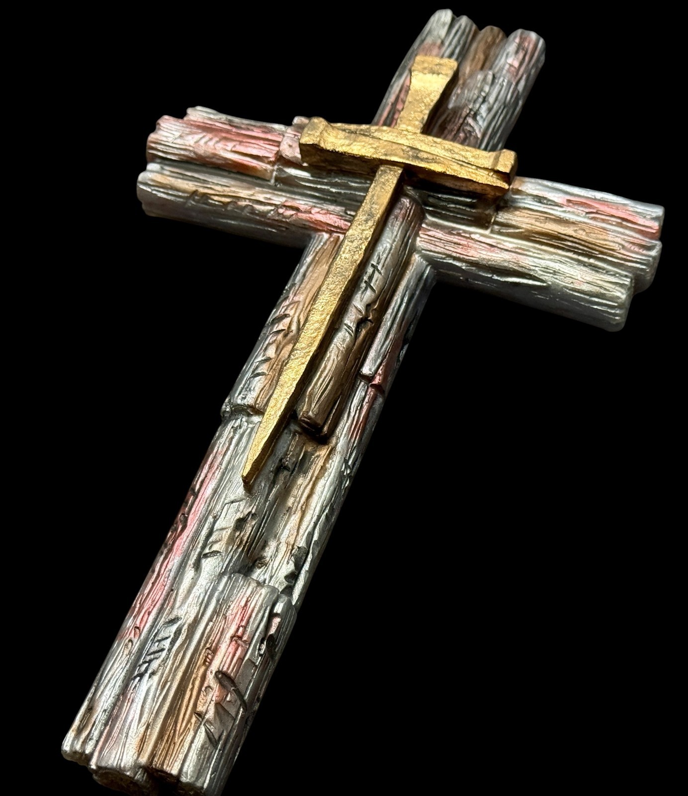 Handmade Wood Log With Nails Cross Mold For Resin