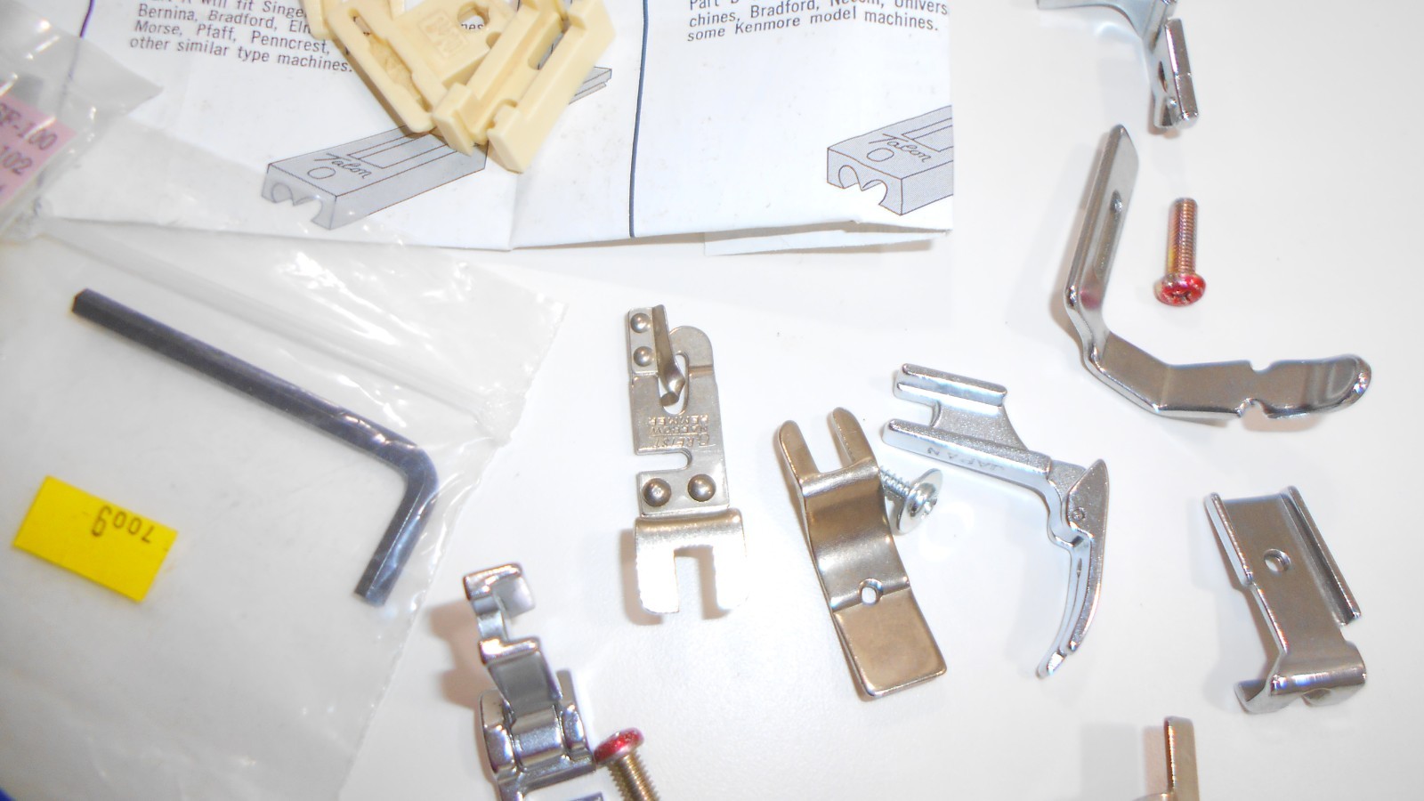 Bulk Lot Collection Sewing Machine Tools- Attachment Feet- Etc. UNKNOWN BRANDS