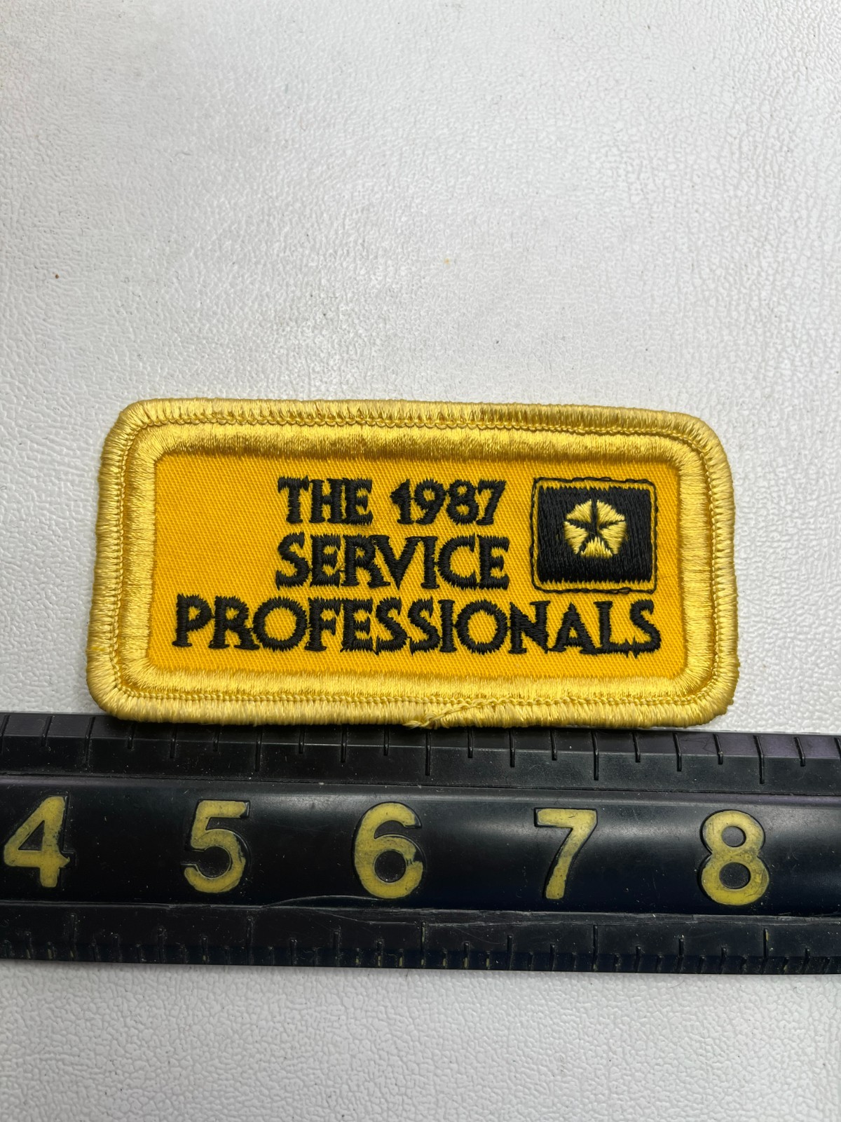 Vintage CHRYSLER THE 1987 SERVICE PROFESSIONALS Car Auto Embroidered Patch M036