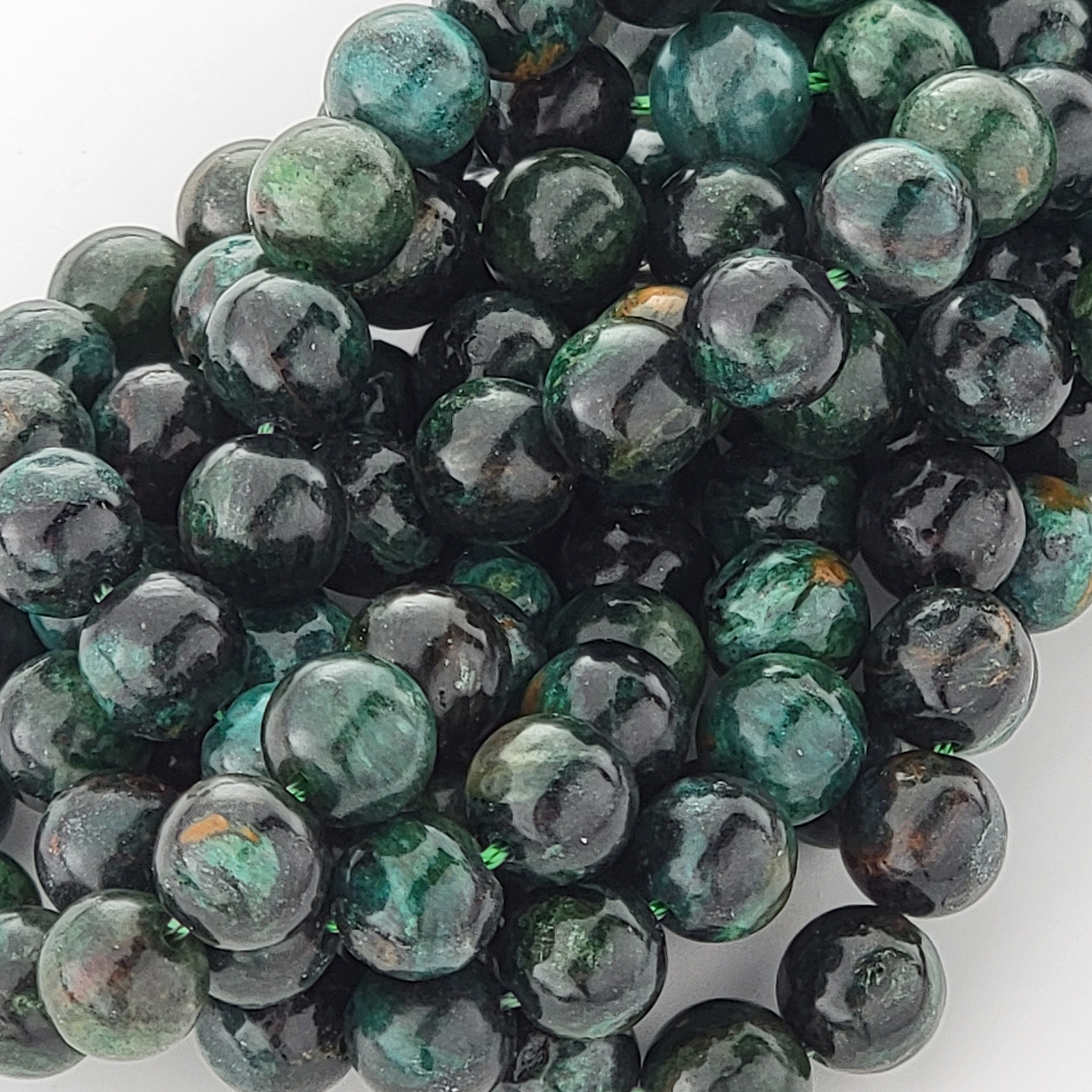 Emerald Beads B Quality Genuine Gemstone Natural Smooth round Beads 6mm 8mm 10mm