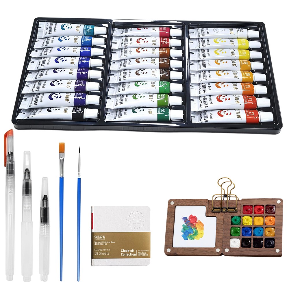 Mini Watercolor Kit Travel Pocket Artist Set Portable for Painters Picture APK