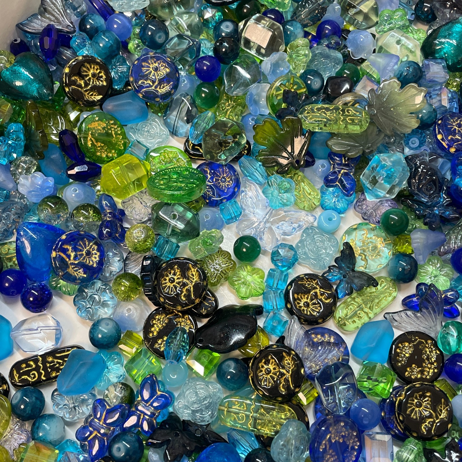 100g Handmade Glass Beads Mixed Shapes for DIY Jewelry Sun Catcher Decor