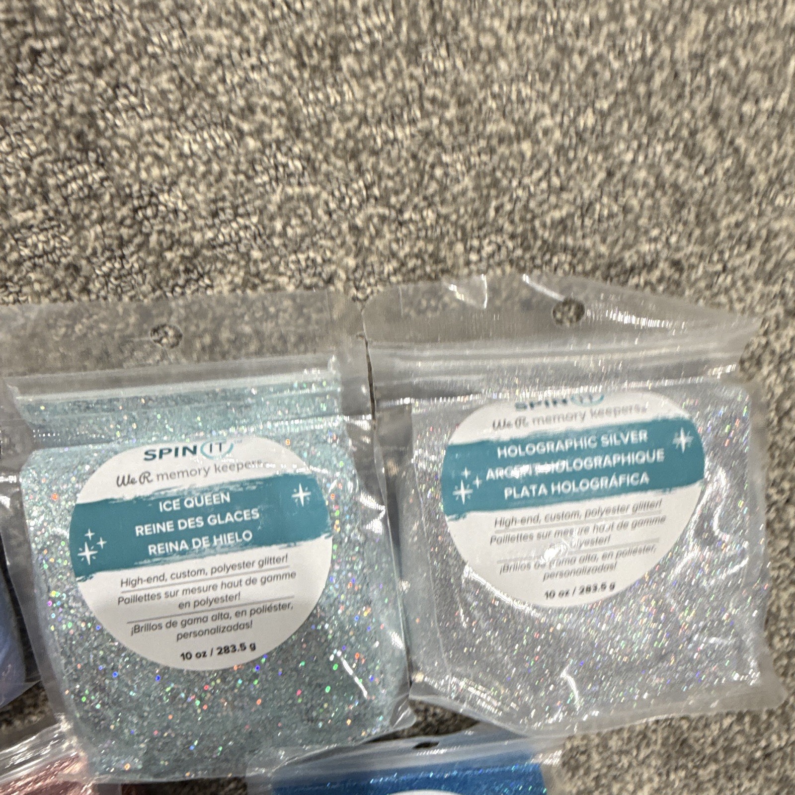 7 We R Memory Keepers Spin It Craft Glitter Lot of 6 Multicolor Assorted