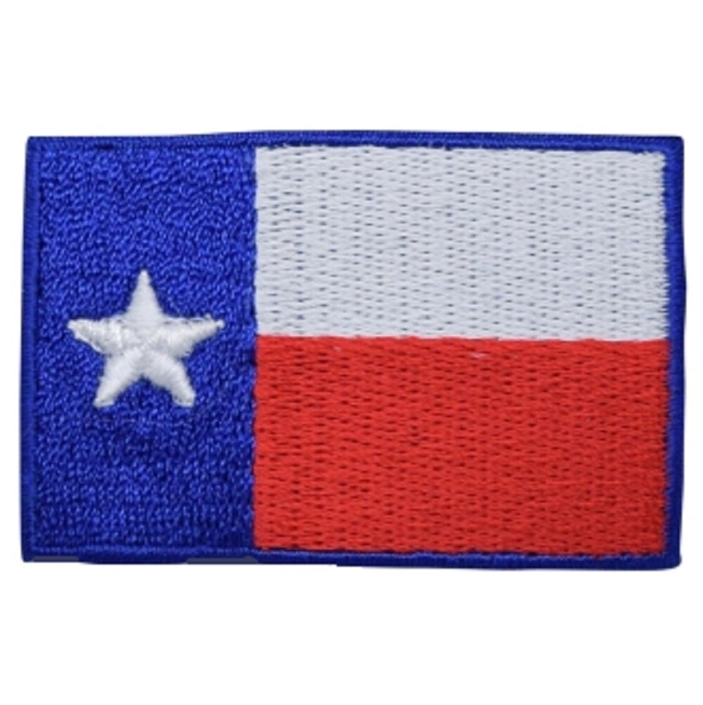 Small Texas Flag Patch – Houston San Antonio Dallas Fort Worth 2-1/8″(Iron on)