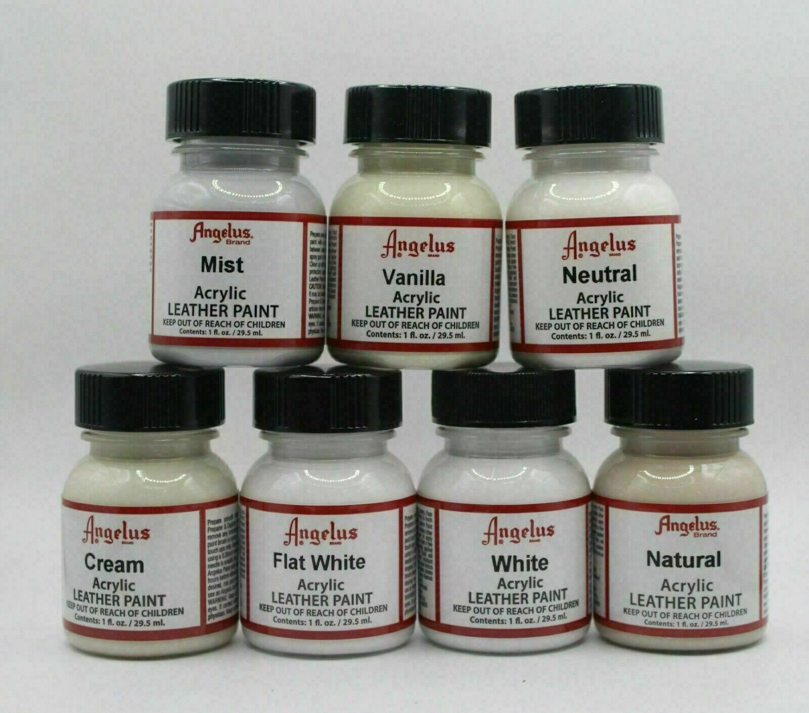 Angelus Acrylic Leather Paint Waterproof Sneaker Paint 1oz – 82 Colors Available