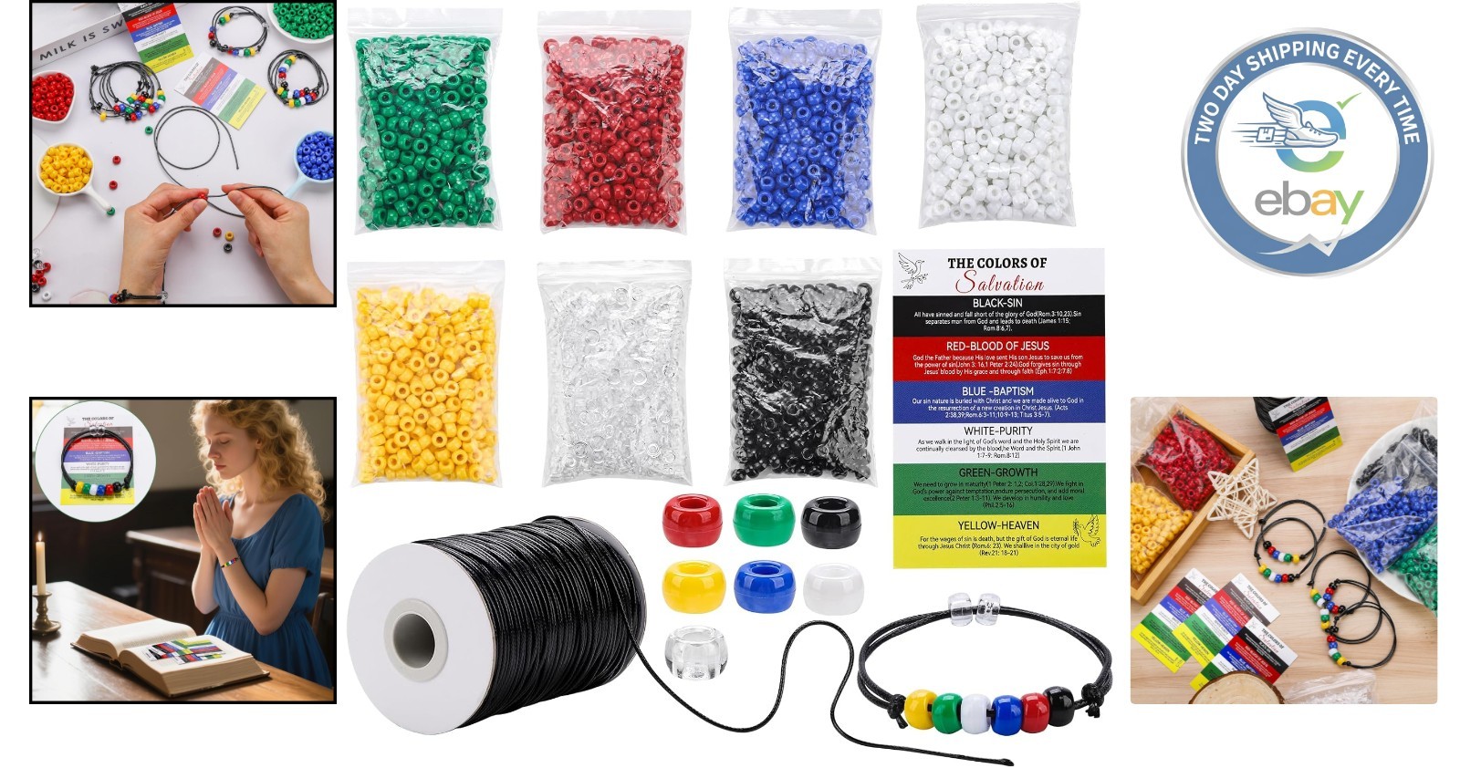 Engaging Plan of Salvation Bracelet Craft Kit for All Ages – 1400 Beads Included