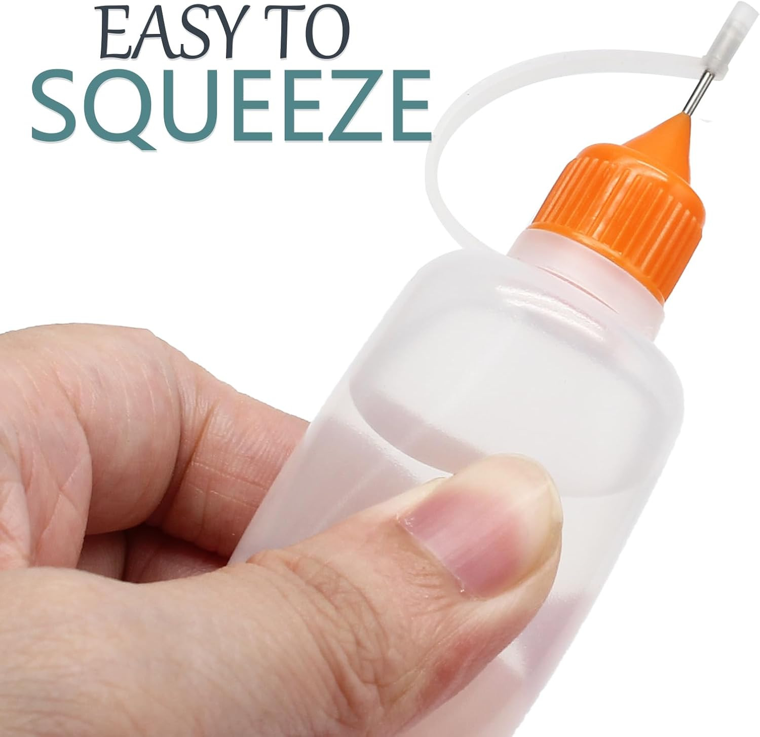 12 Pcs 30ml Precision Tip Squeeze Bottles with Metal Needle Tips & Funnels