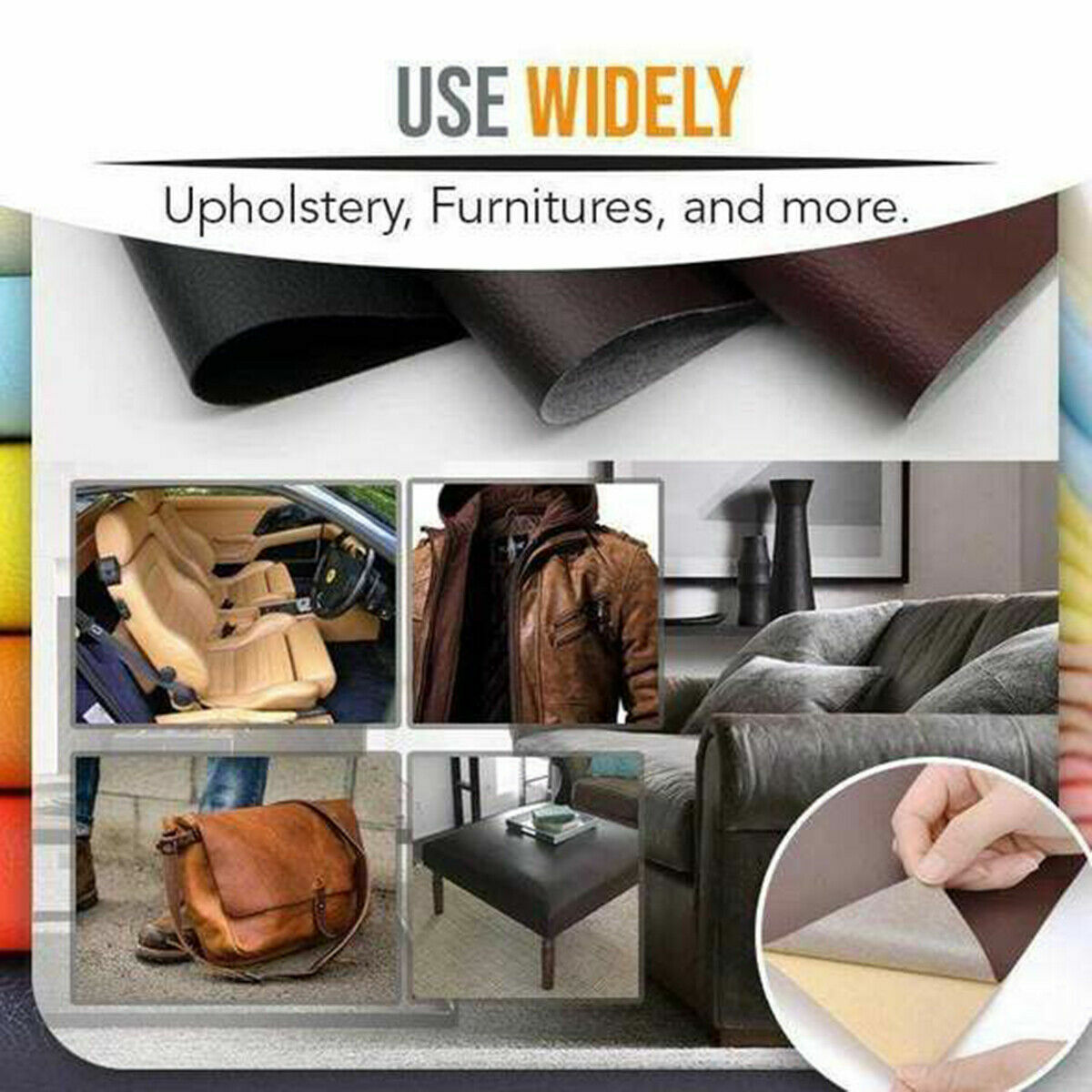 Self-Adhesive Leather Repair Patch Stick on Sofa Repairing Car Bag Seat Subsidie
