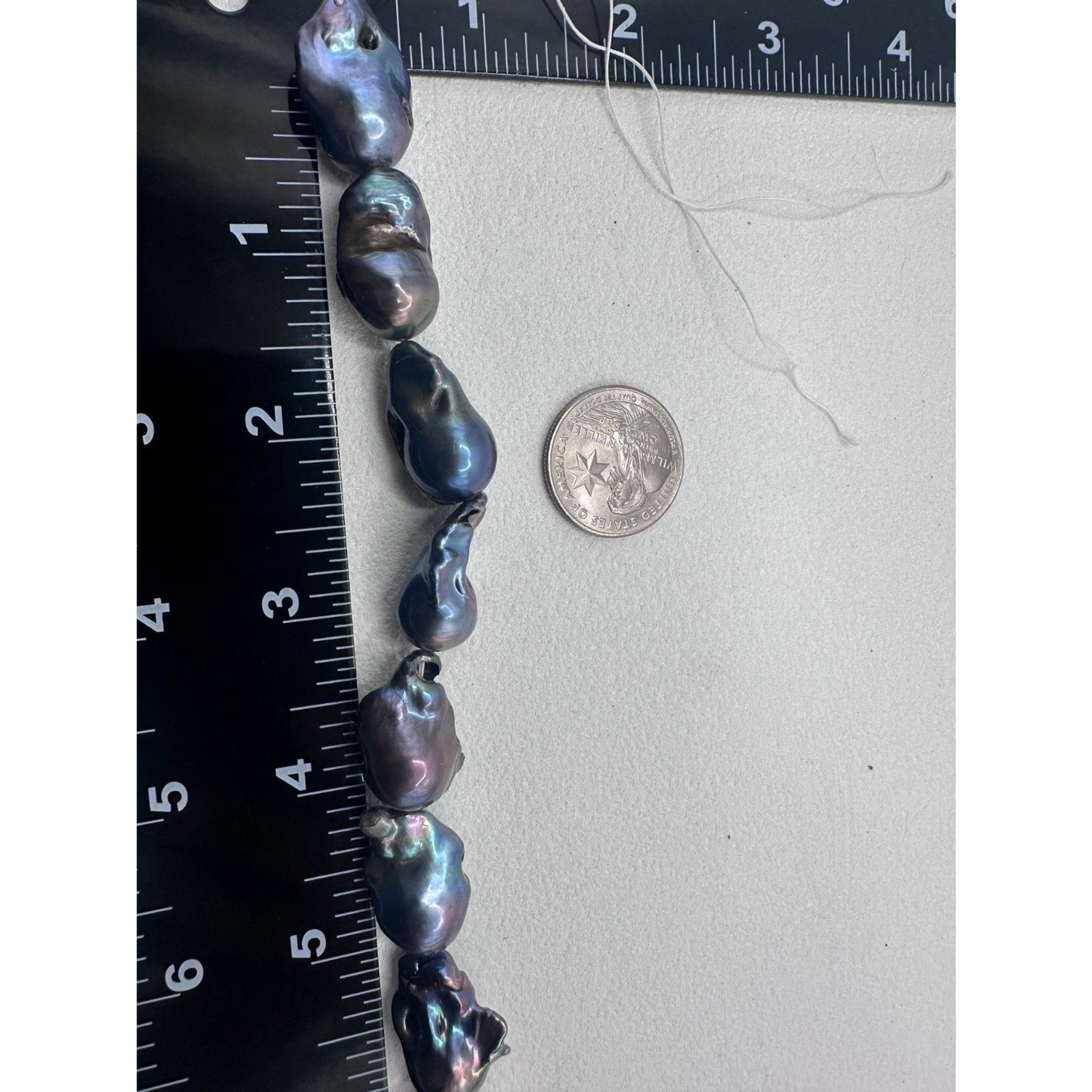 Peacock black baroque pearl strand for DIY