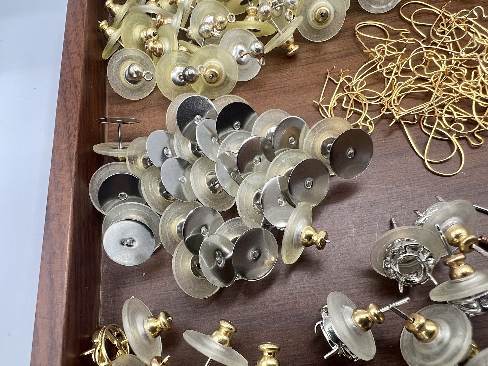 161 Pairs Pierced Earring Findings Mixed New Old Stock DIY Jewelry Making Lot