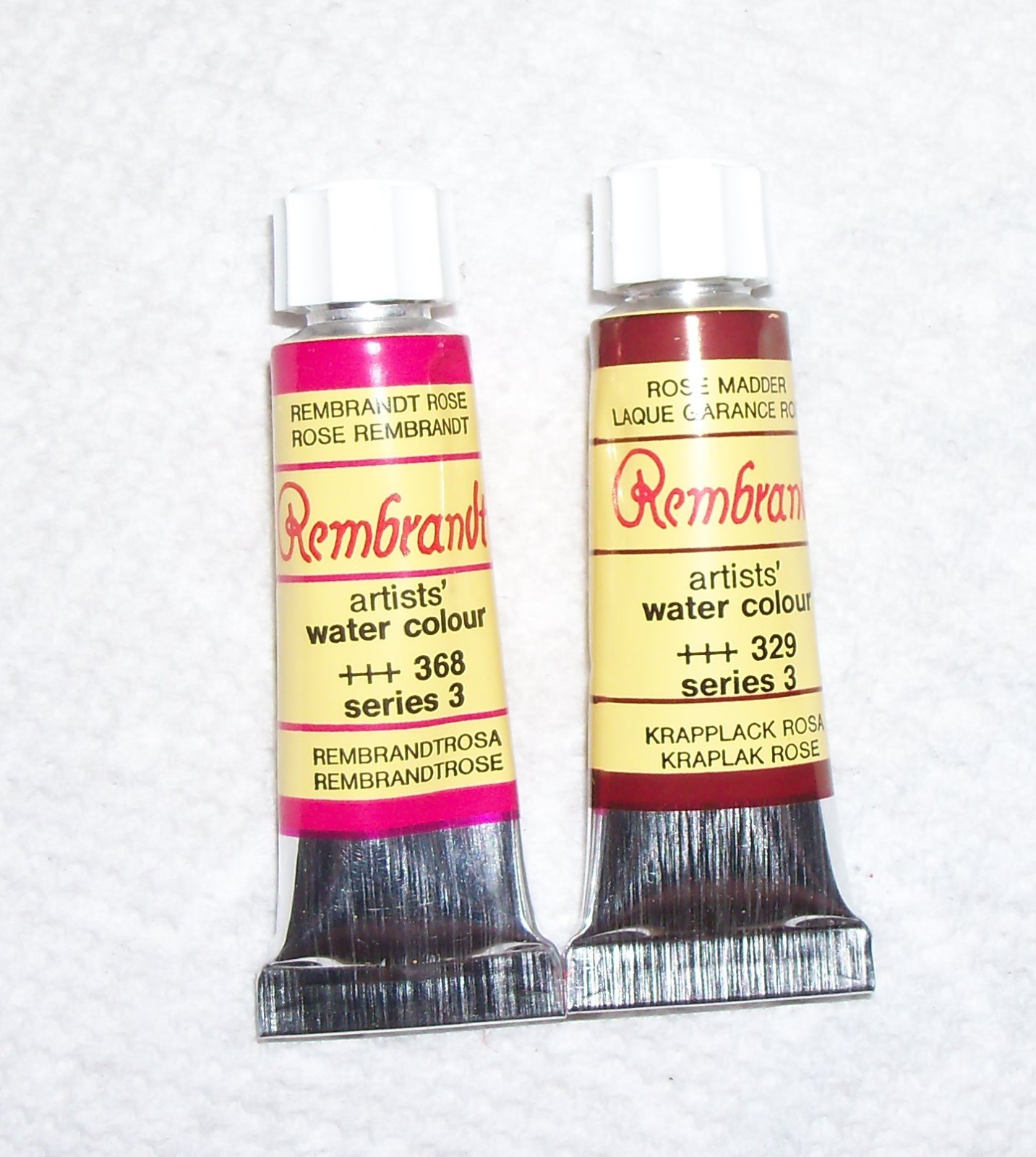 Lot E of 2 Rembrandt Watercolor Paints Asst Colors 5ml Tube Pro Quality VTG NOS