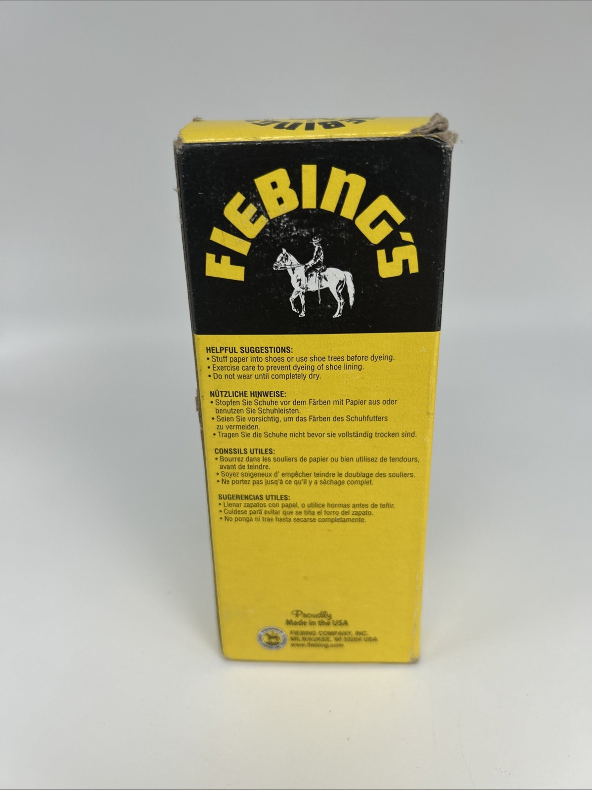 FIEBINGS BLACK Suede Dye 4 oz. with Applicator for Shoes Boots Bags NEW