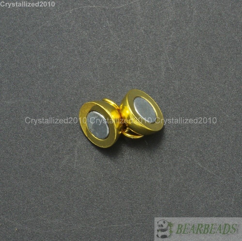 10 Sets Strong Magnetic Round Ball Smooth Metal Connector Clasps Silver 6mm 8mm