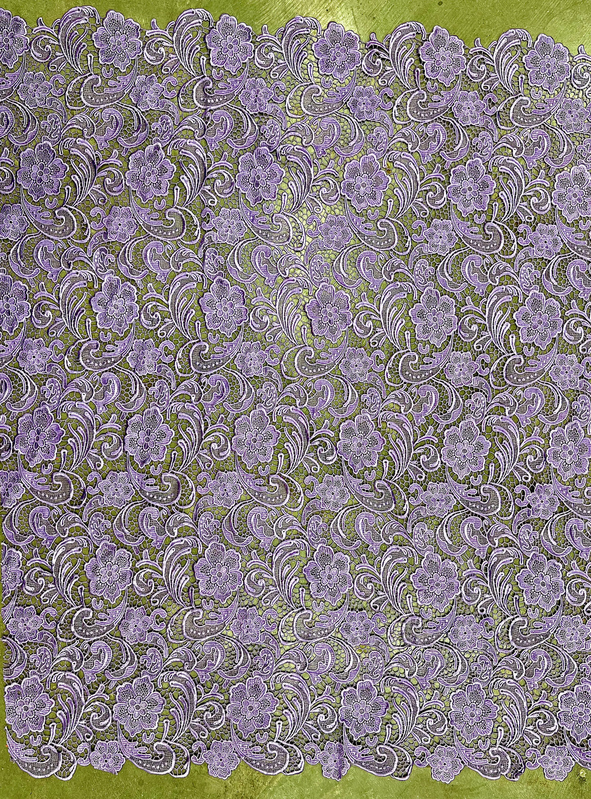 Maggie LAVENDER Guipure Venice Heavy Lace Fabric by the Yard – 10019