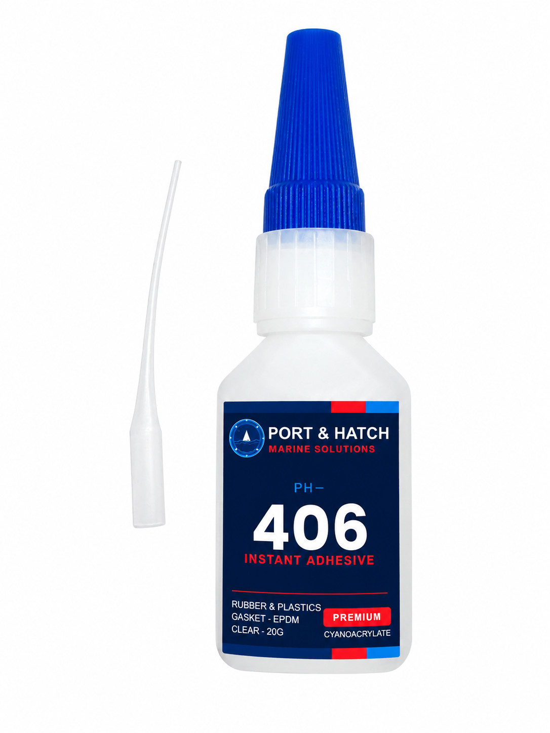 Marine Grade 406 Super Glue for EPDM, Rubber, Plastic, Gasket Hatch Portlight