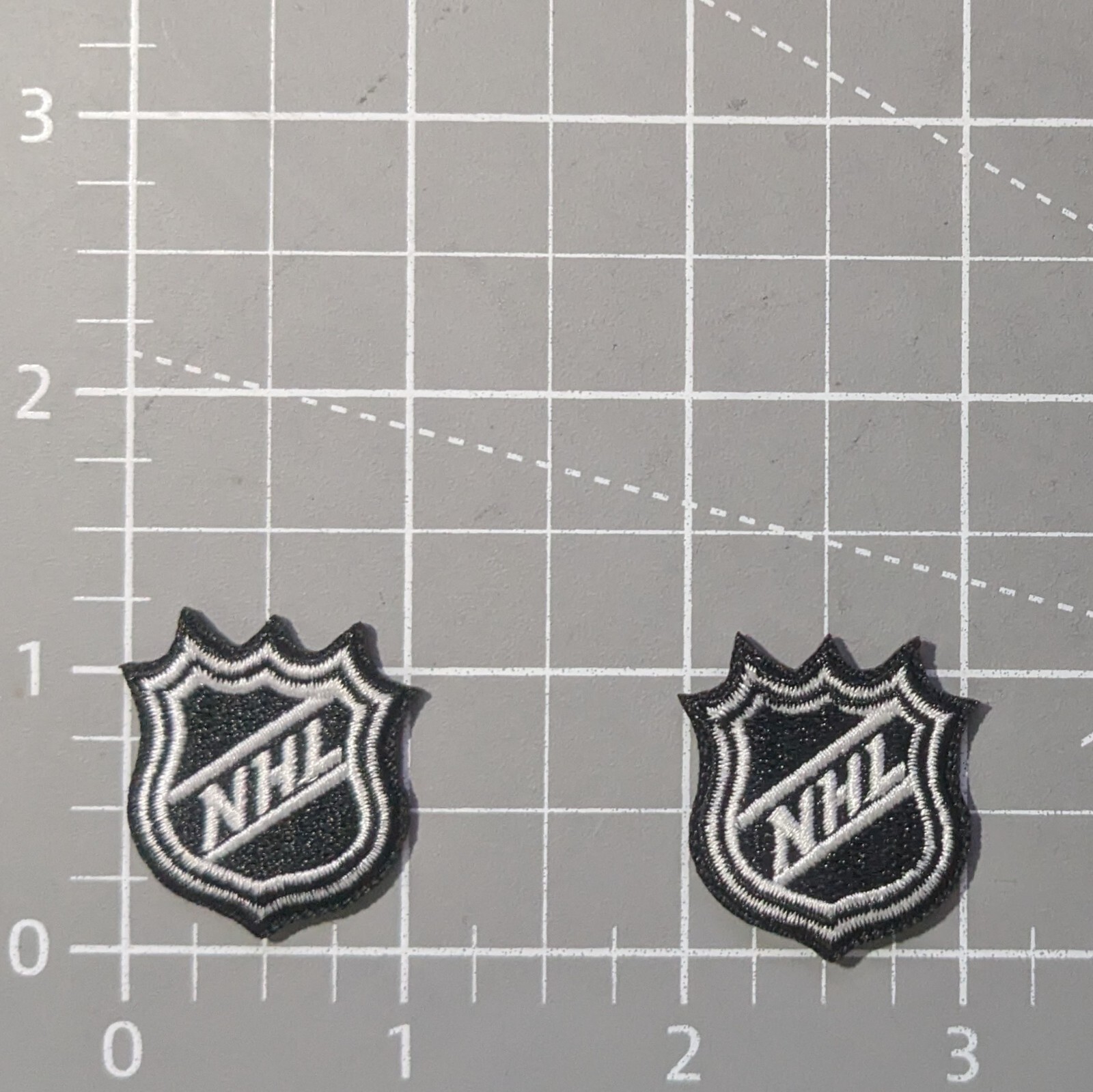 NHL Logo Patch 2 Small Pieces Collar Hats Size Embroidered Iron Patch 1.25×1″