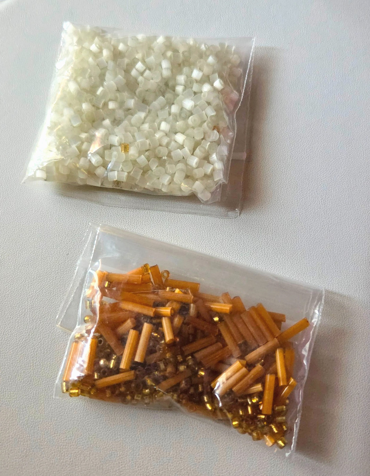 Vintage Lot of 2 Glass Seed Beads Mixed Color and Shapes