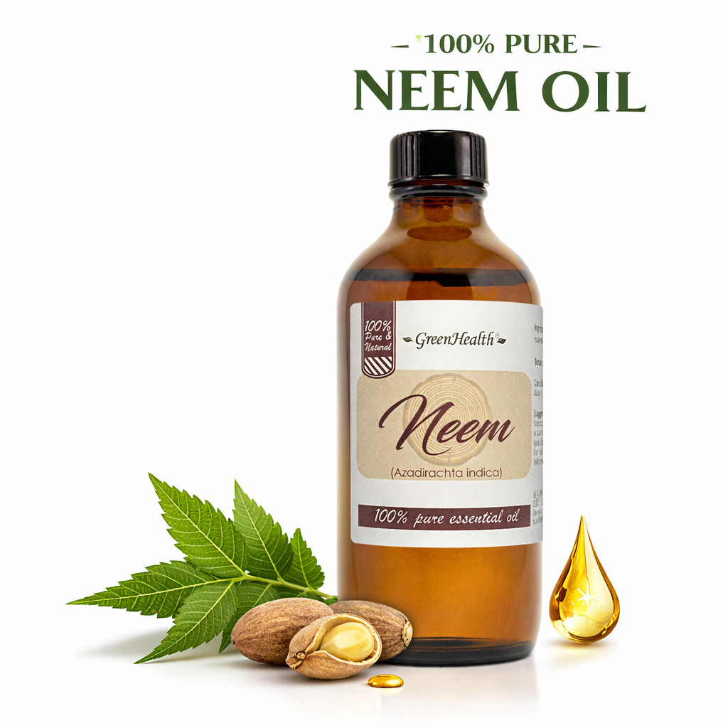 4 fl oz Neem Oil – uncut, 100% Pure & Natural – GreenHealth