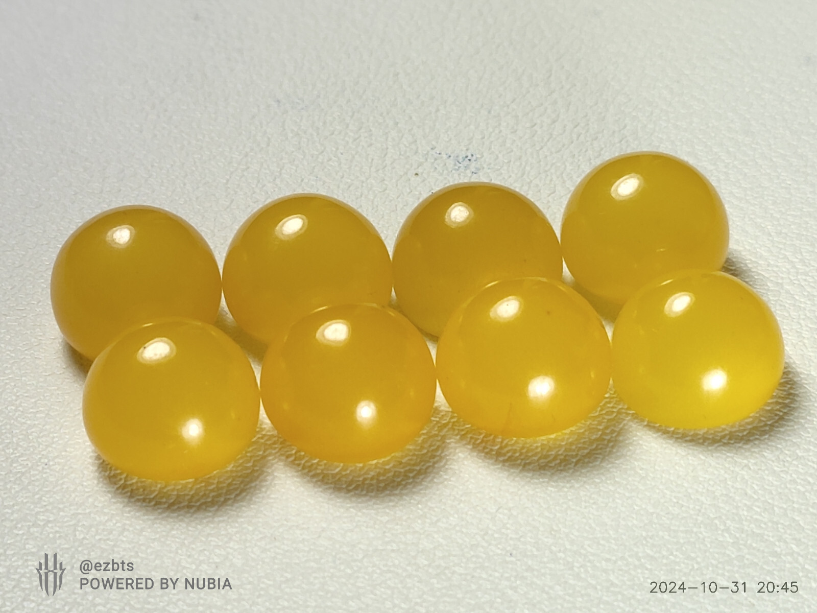 8 Bakelite Cabochons 12x9mm Lemon Drop Candy yellow