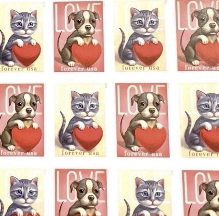 Pup & Kitten USPS Stamps 20/sheet