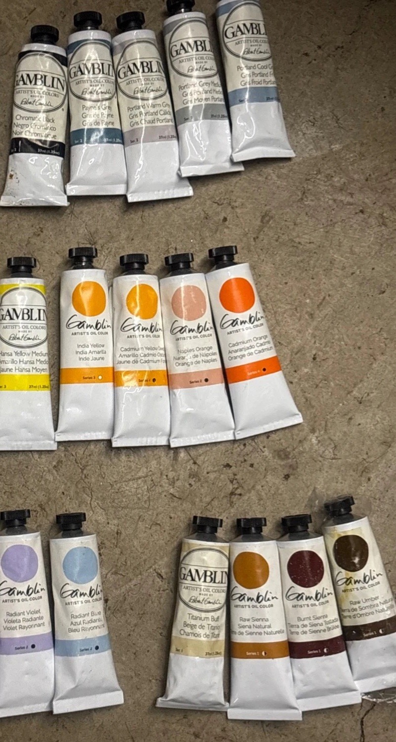 Gamblin Artists’ Oil Paint; 37 ml tubes, 50+ Colors – Choose From Drop Down Menu