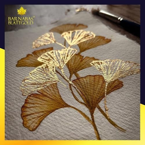 23.5K Gold Leaf Sheets – 25 Pack, 3.1″ for Arts, Crafts & Painting – Real Gold T
