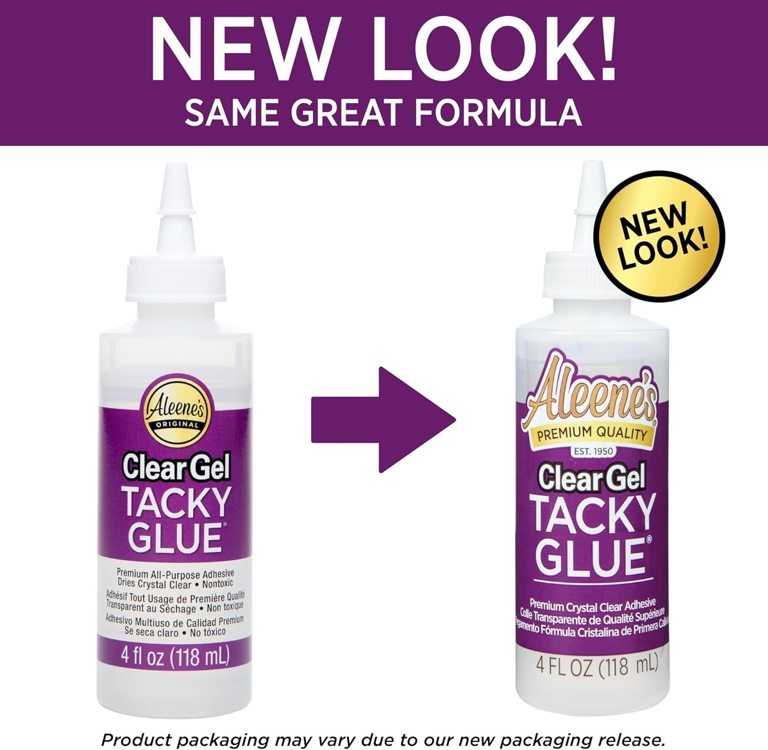 Eco-Friendly Clear Gel Tacky Glue, 4 Fl Oz – Dries Crystal Clear for All Crafts
