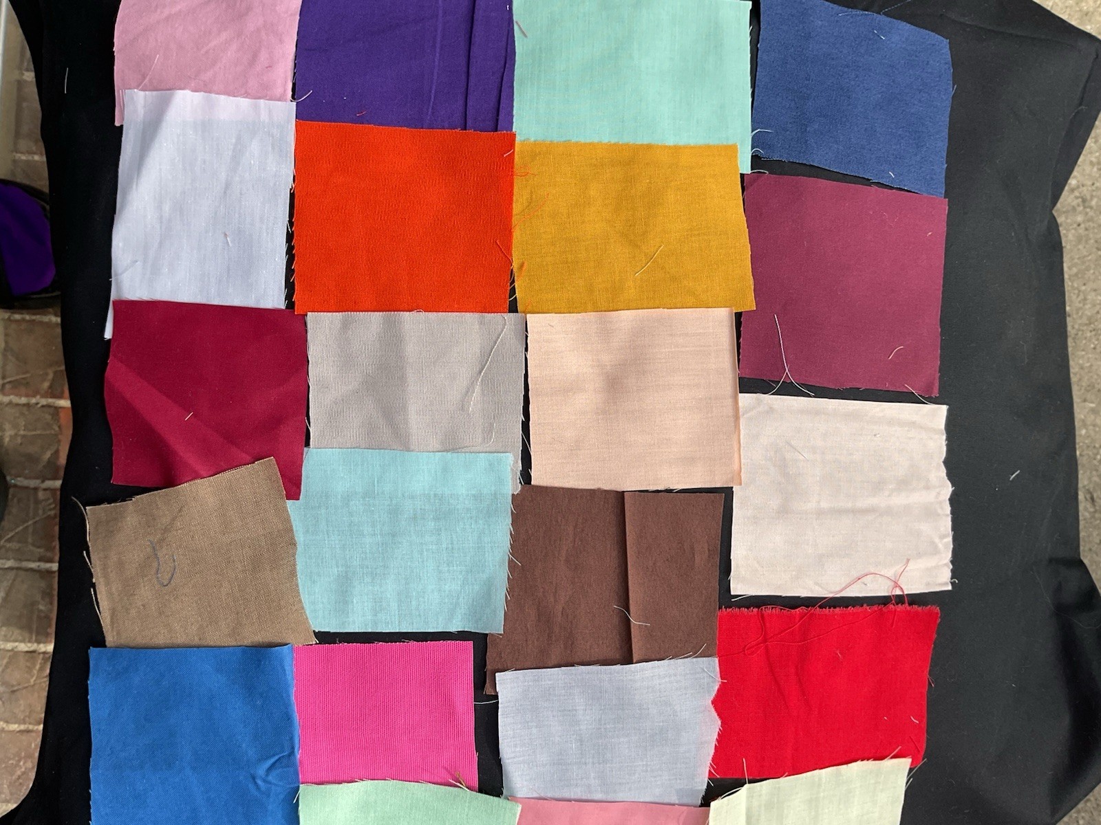New Solid/Plain Cotton Fabric For Quilts Scrapbooking Crafts Sewing – Lot of 30