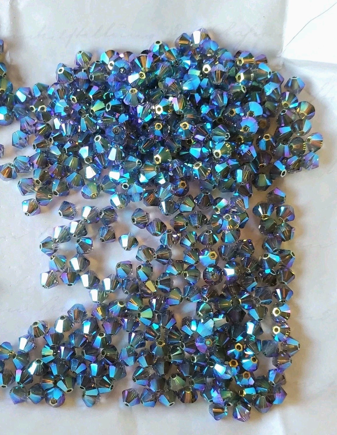 Swarovski 5328 4mm bicone beads Black Diamond AB2X (24pcs)