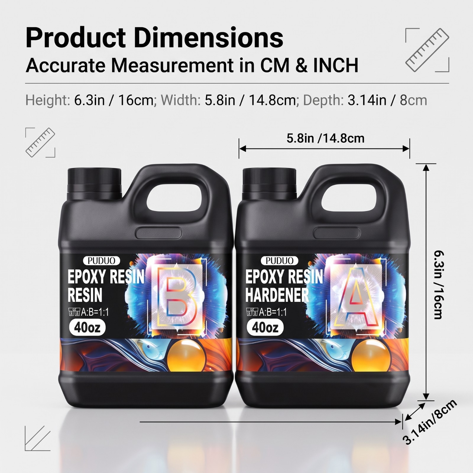 80oz-ounce High-Capacity Epoxy Resin Kit