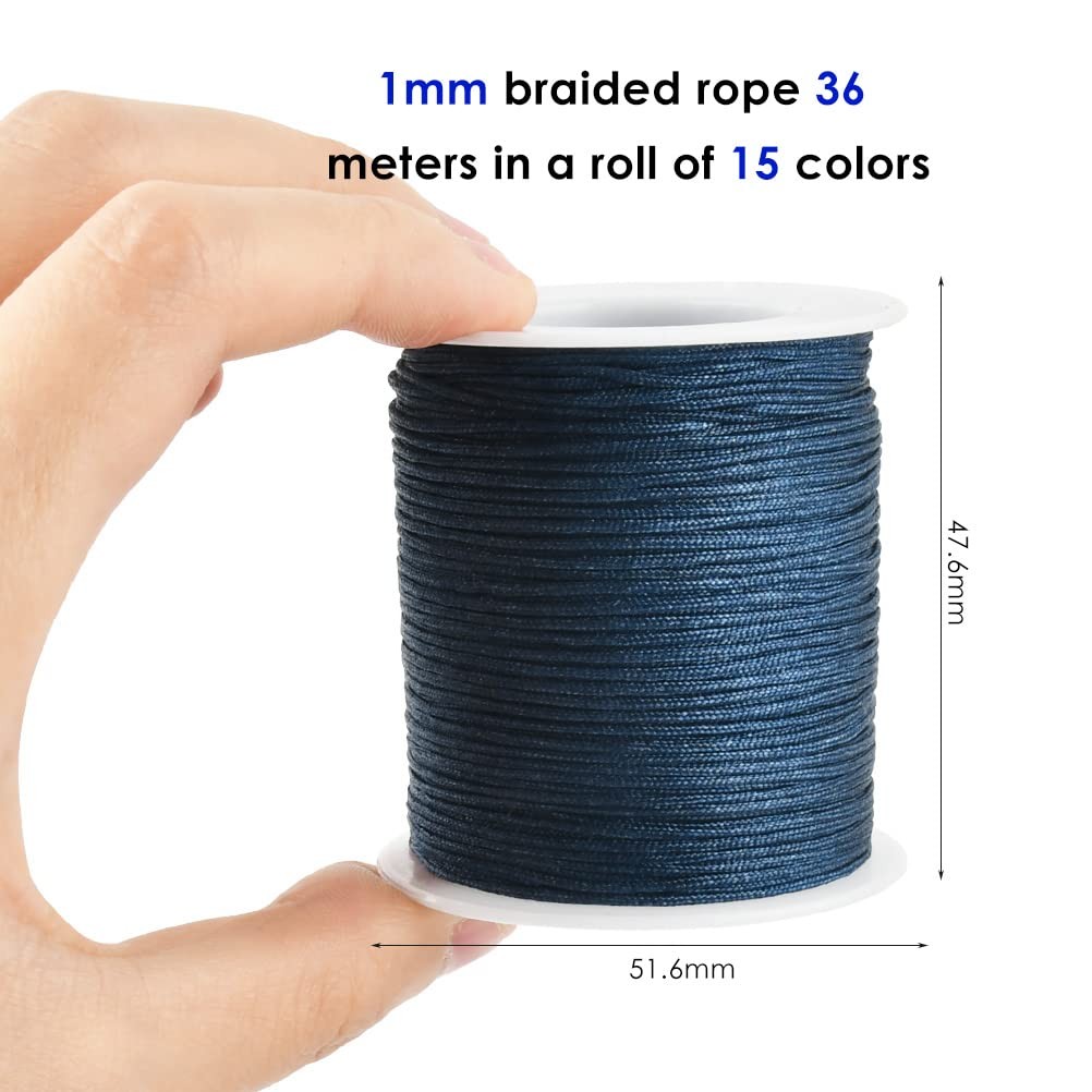 600 Yards 1mm Nylon Beading String Hilo Chino para Pulseras Chinese Knotting …