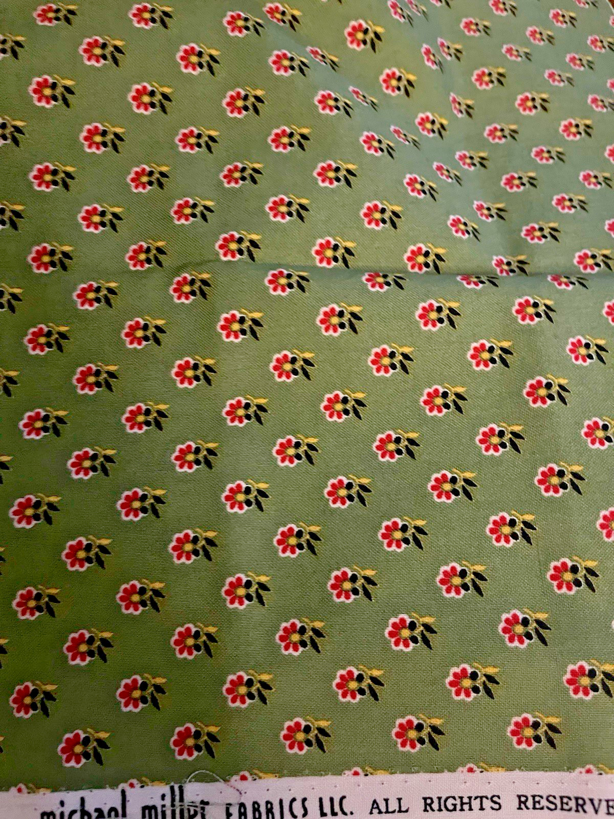 VTG Michael Miller Civil War Reproduction Floral #CX2220Mabel HTF BTFQ