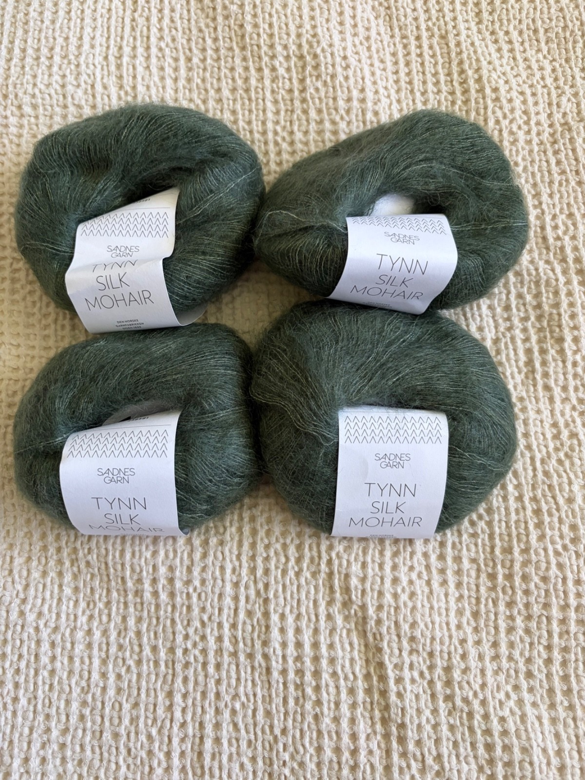 Sandnes Garn Yarn Tynn Silk Mohair – Color 8581 Lot 238581 Deep Forest Green